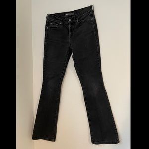 Levis Mid-Rise 515 Bootcut Jeans Distressed Black